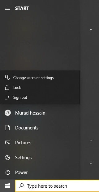 Step 03 - Windows Menu - Shortcut to lock computer screen